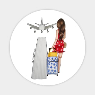 Traveling Girl Magnet